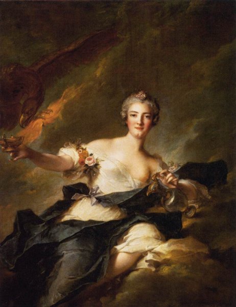 Main Product Photo of The Duchesse de Chaulnes Represented as Hebe Painting by Jean-Marc Nattier