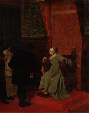 Columbus before Isabella by Jean-Paul Laurens Oil Painting