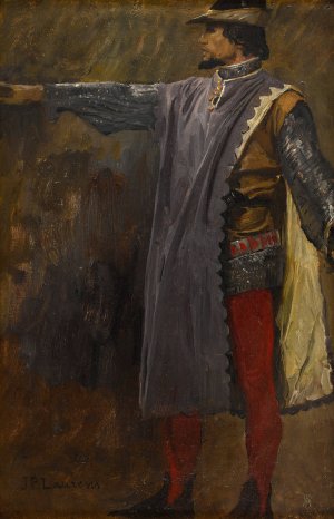 Etienne Marcel protects the Dauphin by Jean-Paul Laurens Oil Painting