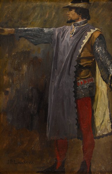 Main Product Photo of Etienne Marcel protects the Dauphin  Painting by Jean-Paul Laurens