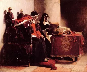 Le Pape et l'Inquisiteur, dit aussie Sixte IV et Toruemada painting by Jean-Paul Laurens