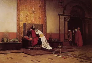 L'Excommunication de Robert le Pieux by Jean-Paul Laurens Oil Painting