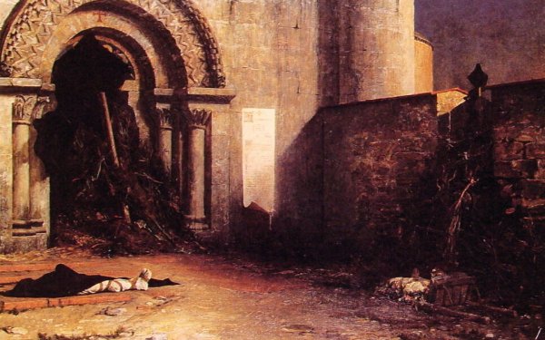 Main Product Photo of L'Interdit Painting by Jean-Paul Laurens