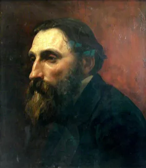 Portrait de Rodin by Jean-Paul Laurens - Oil Painting Reproduction