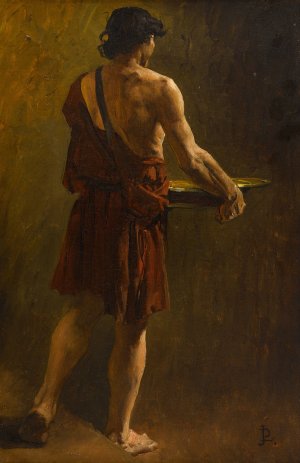 Recits des temps merovingiens ; un esclave by Jean-Paul Laurens Oil Painting
