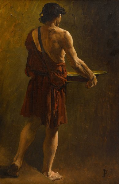Main Product Photo of Recits des temps merovingiens ; un esclave  Painting by Jean-Paul Laurens