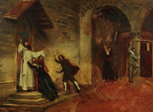 The Fire by Jean-Paul Laurens Oil Painting