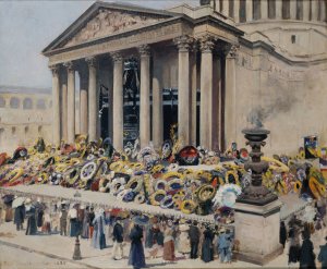 Les Funerailles de Victor Hugo, 31 mai et 1er juin 1885 by Jean-Paul Sinibaldi Oil Painting
