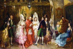 The Christening by Jean Paul Sinibaldi Oil Painting