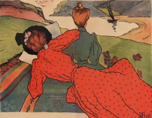 L'Estampe et l'affiche Oil painting by Jean Peske