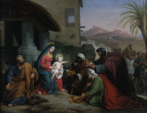 The Adoration of the Magi by Jean-Pierre Granger Oil Painting