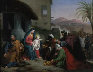 The Adoration of the Magi by Jean-Pierre Granger Oil Painting