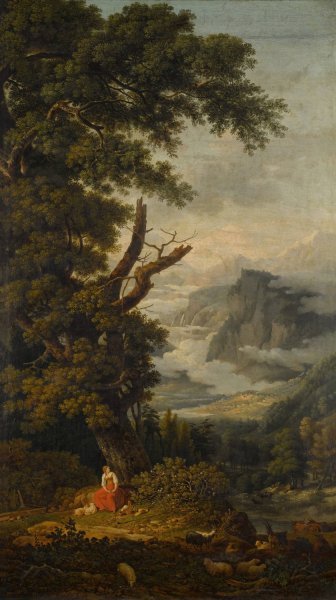 La Bergere des Alpes by Jean-Pierre Pequignot - Hand-Painted Oil Painting Reproduction