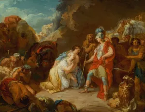 David And Abigail by Jean Pierre Saint-Ours Oil Painting