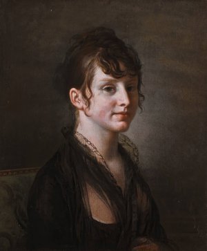 Portrait of a lady by Jean Pierre Saint-Ours Oil Painting