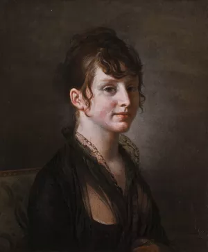 Portrait of a lady by Jean Pierre Saint-Ours Oil Painting