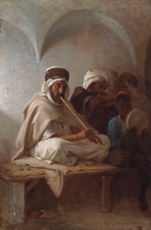 The Musician by Jean-Raymond-Hippolyte Lazerges Oil Painting