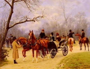 Rendez-Vous at the Meet by Jean Richard Goubie - Oil Painting Reproduction