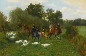 The Ride by Jean Richard Goubie Oil Painting