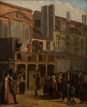 La Parade de Bobeche et Galimafre, boulevard du Temple by Jean Roller Oil Painting