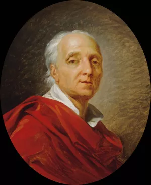 Portrait de Denis Diderot by Jean-Simon Berthelemy Oil Painting