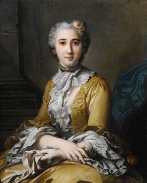 Portrait Of Alphonsine Genevieve De Barjot De Roncethe, Comtesse De Durfort by Jean Valade Oil Painting