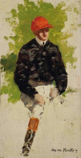 Etude pour un Jockey by Jean Van Marcke De Lummen - Hand-Painted Oil Painting Reproduction
