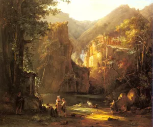 Classical Landscape painting by Jean Victor Bertin