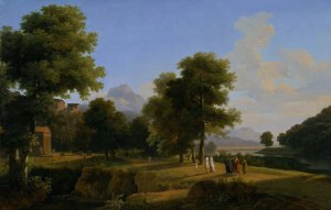 Landscape, Site of Greece Oil painting by Jean-Victor Bertin
