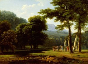 Landscape by Jean-Victor Bertin Oil Painting