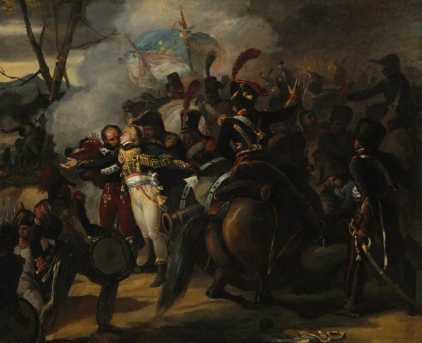 The Death of General Colbert  by Jean-Victor Schnetz - Hand-Painted Oil Painting Reproduction