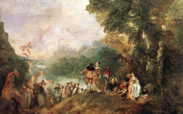 Main Product Photo of Embarkation for Cythera Painting by Jean Watteau