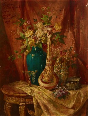 Still Life by Jeanne Dangon Oil Painting