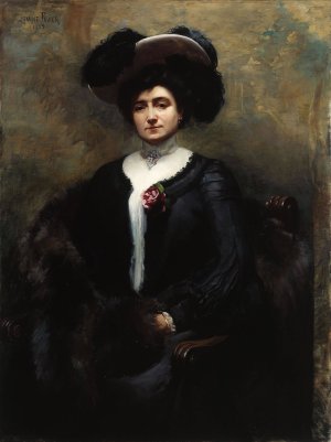 Portrait de Marie-Louise Cognacq, nee Jay by Jeanne-Magdeleine Favier Oil Painting