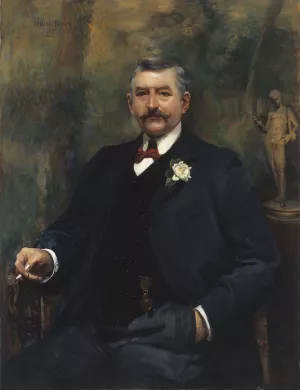 Portrait d'Ernest Cognacq Oil painting by Jeanne-Magdeleine Favier