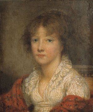 Portrait de jeune fille Oil painting by Jeanne-Philiberte Ledoux