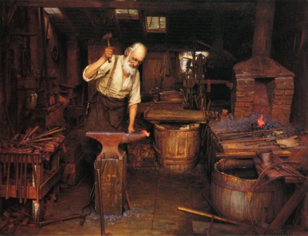 Main Product Photo of The Blacksmith Painting by Jefferson David Chalfant