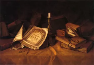 The Old Almanac by Jefferson David Chalfant - Oil Painting Reproduction