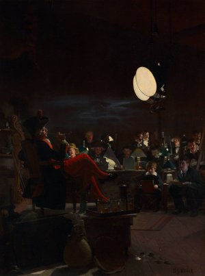 A Night Class by Jehan Georges Vibert Oil Painting