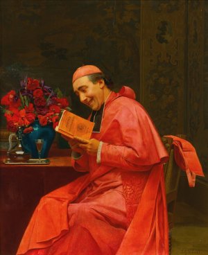 An Amusing Read by Jehan Georges Vibert Oil Painting