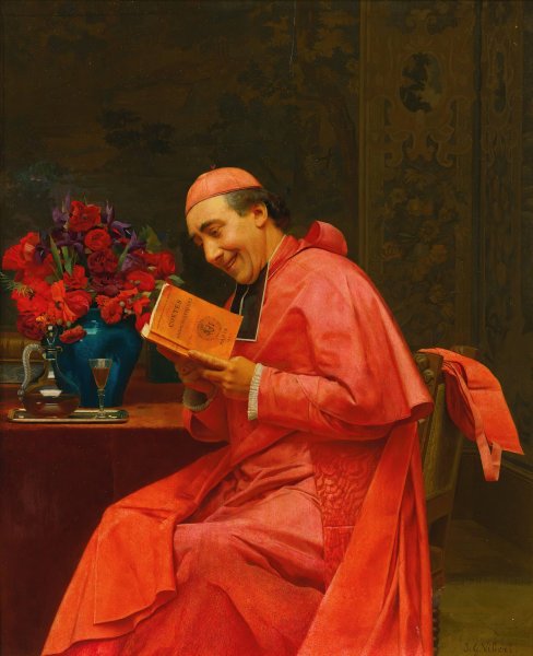 Main Product Photo of An Amusing Read Painting by Jehan Georges Vibert