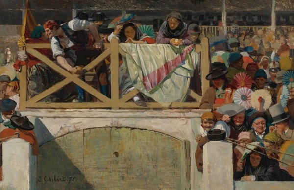 Main Product Photo of At the corrida  Painting by Jehan Georges Vibert