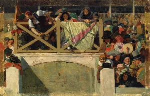 At the Corrida Oil painting by Jehan Georges Vibert
