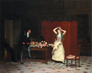 Finishing Touches by Jehan Georges Vibert Oil Painting