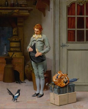 Le Nouveau Commis by Jehan Georges Vibert Oil Painting