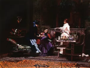 Monseigneur en Visite by Jehan Georges Vibert Oil Painting