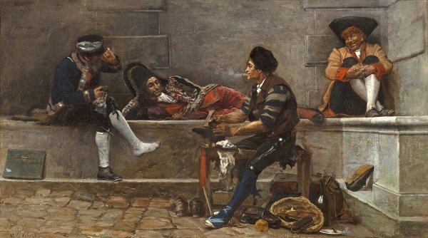 Main Product Photo of Running Repairs Painting by Jehan Georges Vibert