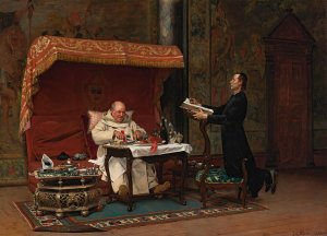 The Canon's Dinner by Jehan Georges Vibert Oil Painting
