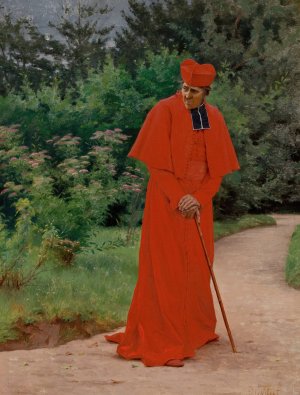 The Cardinal by Jehan Georges Vibert Oil Painting