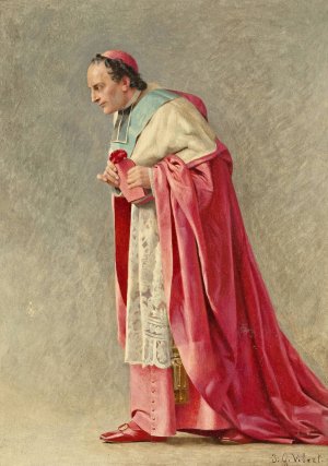 The Cardinal by Jehan Georges Vibert Oil Painting